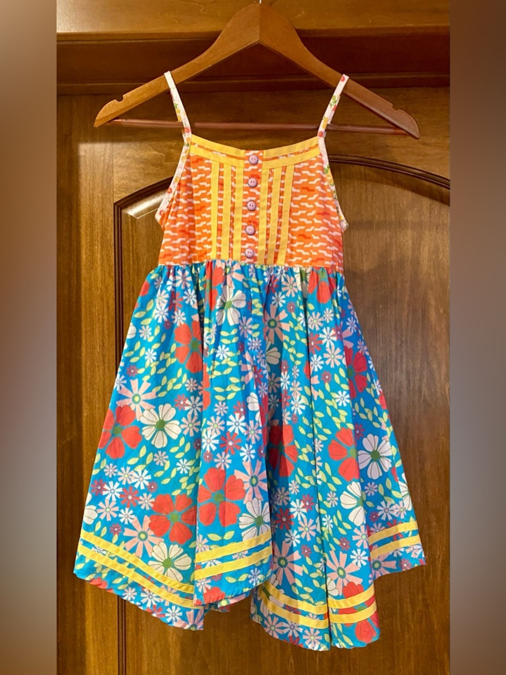 Matilda Jane Blue and Orange Floral Sundress